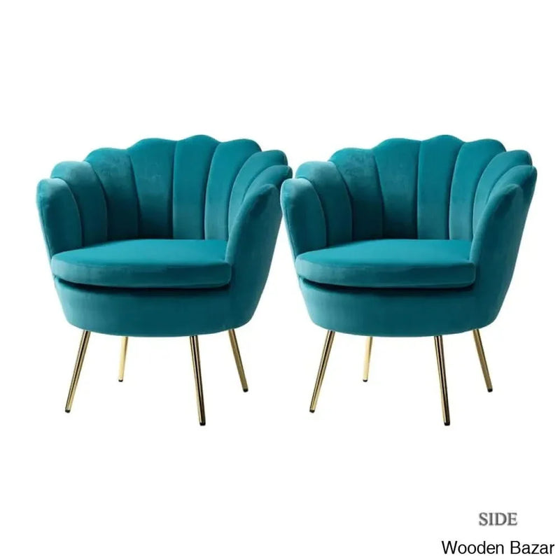 Hendrix 30'' Wide Velvet Barrel Chair (Set of 2)