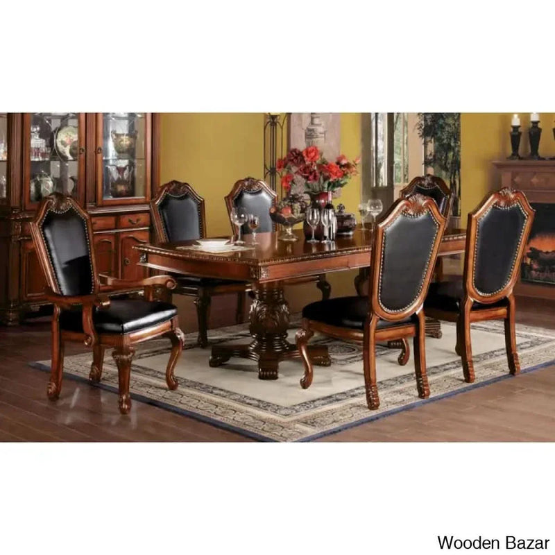 Henry New 6 Seater Luxury Dining Table Set - Craft Decor