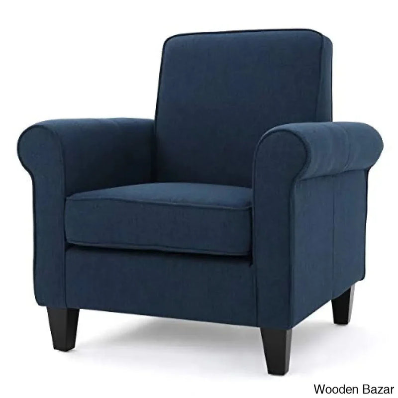 Home Freemont Fabric Club Chair, Dark Blue