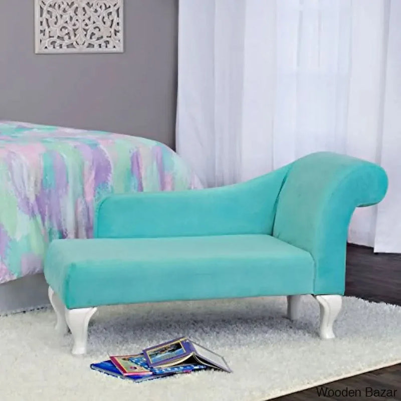 Craft Decor Youth Chaise Lounge, Teal Velvet