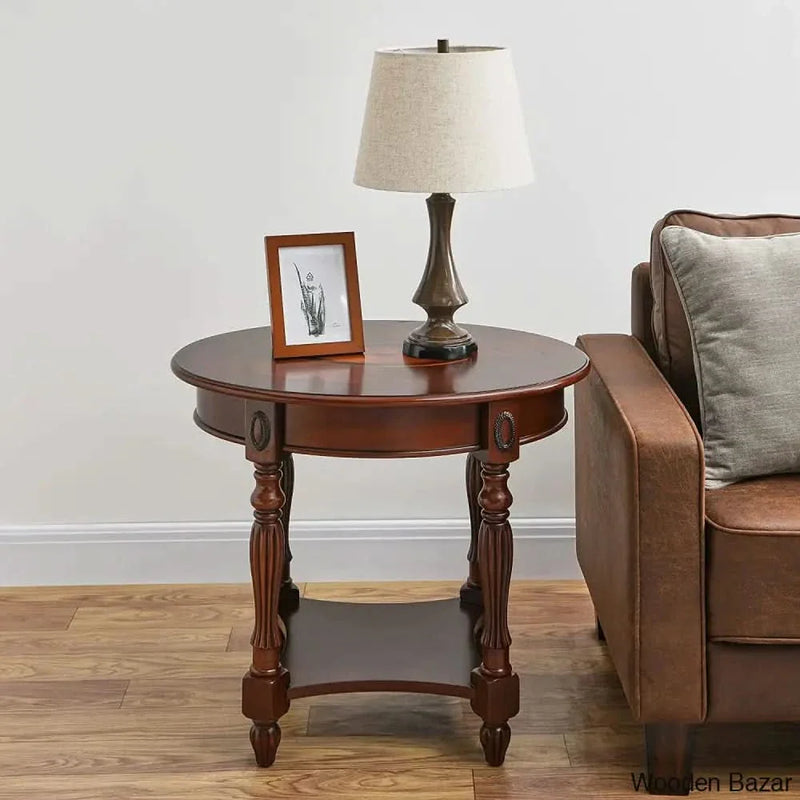 Hughley Solid Wood Side Table, end table Luxurious design