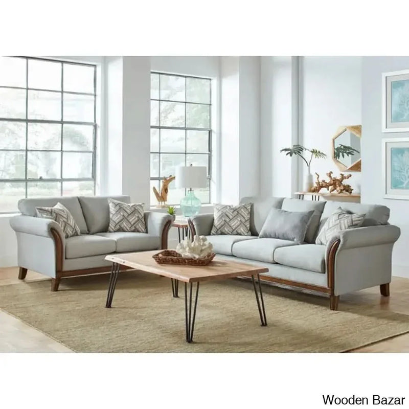 Idalla 84.5'' Upholstered Sofa - Wooden Bazar