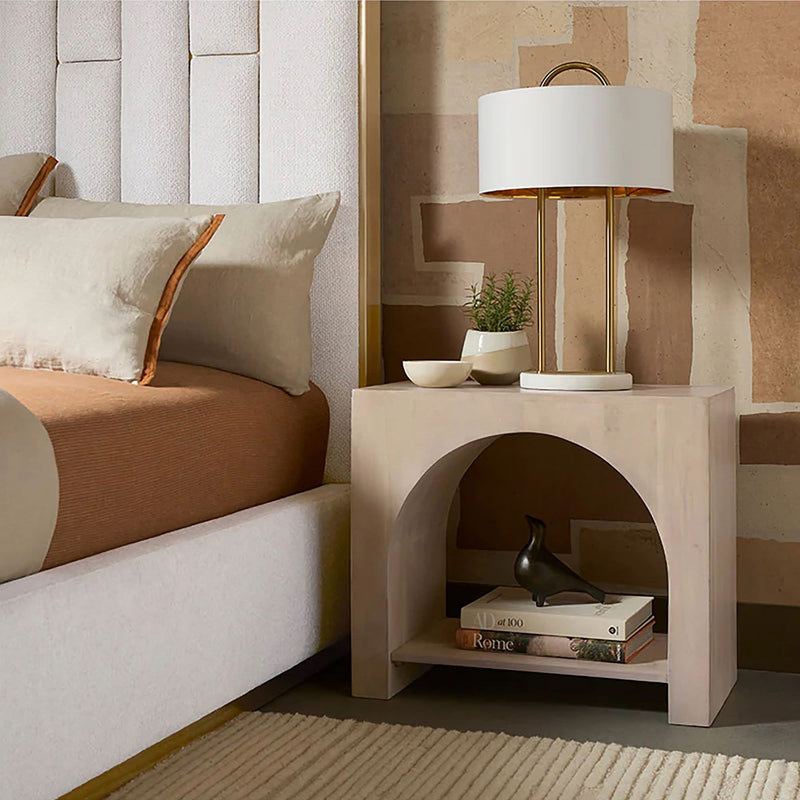 Ichedter Arched Bedside Table - Craft Decor