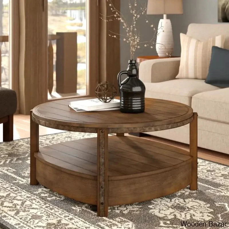 Ivette Solid Wood Top Coffee and Center Table