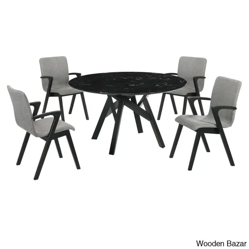 Jackyy 4 Seater Dining Table Set for Smart Homes