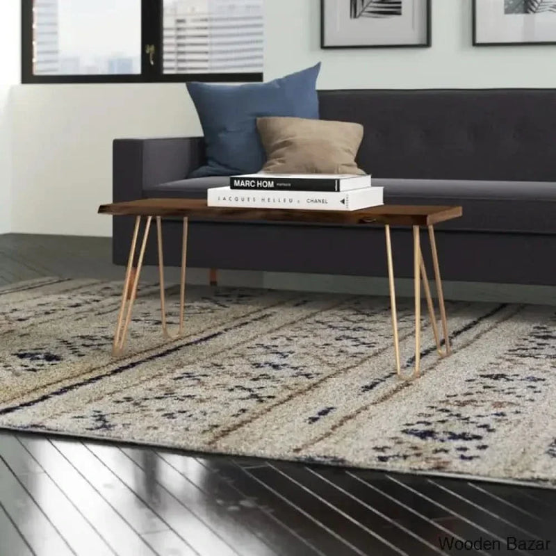 Jacorac Solid Wood Top Coffee and center Table