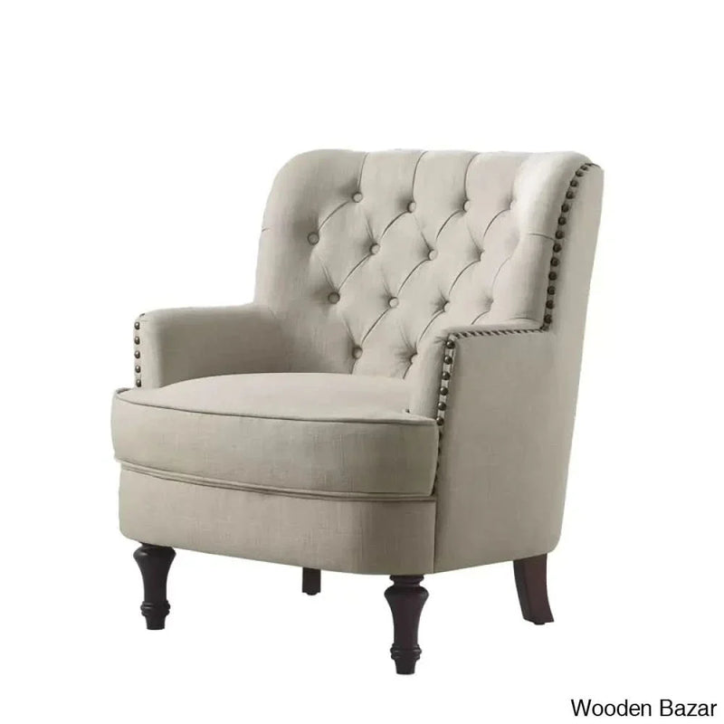 Jayde 30'' Wide Tufted Linen Armchair