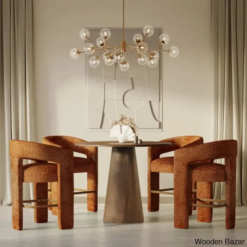 Jhonathan New 4 Seater Pedestal Dining Table Set - Craft Decor