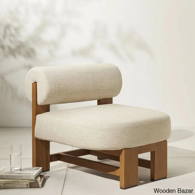 Joe Solid Teak Wood Outdoor Accent Chair - Craft Decor