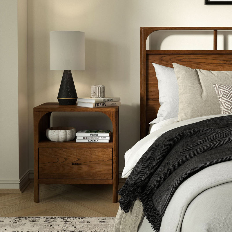 Debitor Wooden Bedside Table - Craft Decor
