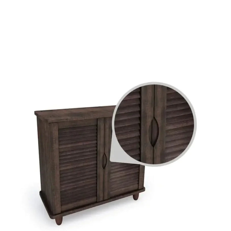 Kaira 2 Door Shoe Cabinet in Wenge Colour