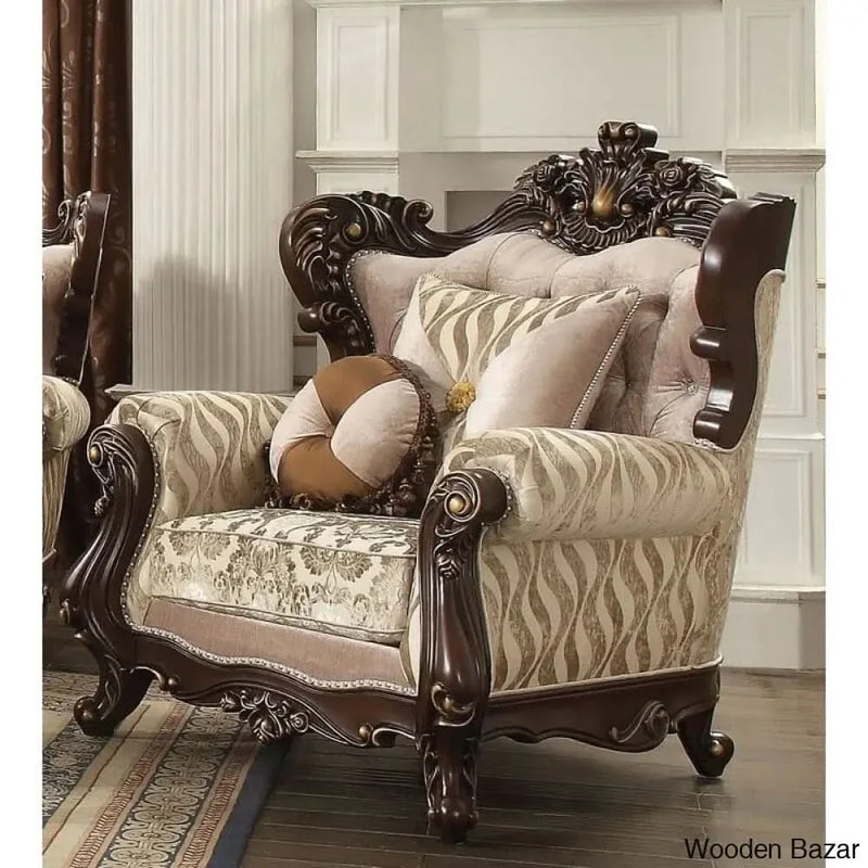 Kebee Wide Tufted Wingback Sofa Chair