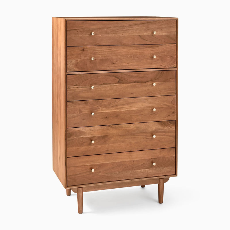 Levarder  Solid Wood 6-Drawer Dresser - Craft Decor