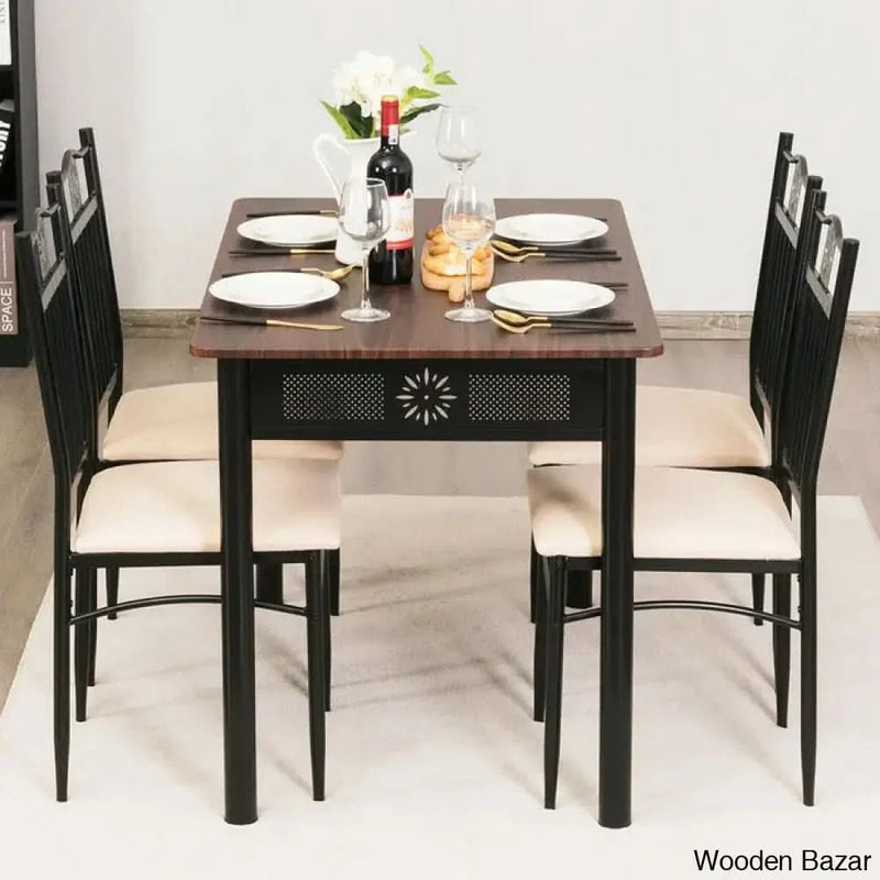 Kelly 4 Seater Dining Table Set - Craft Decor