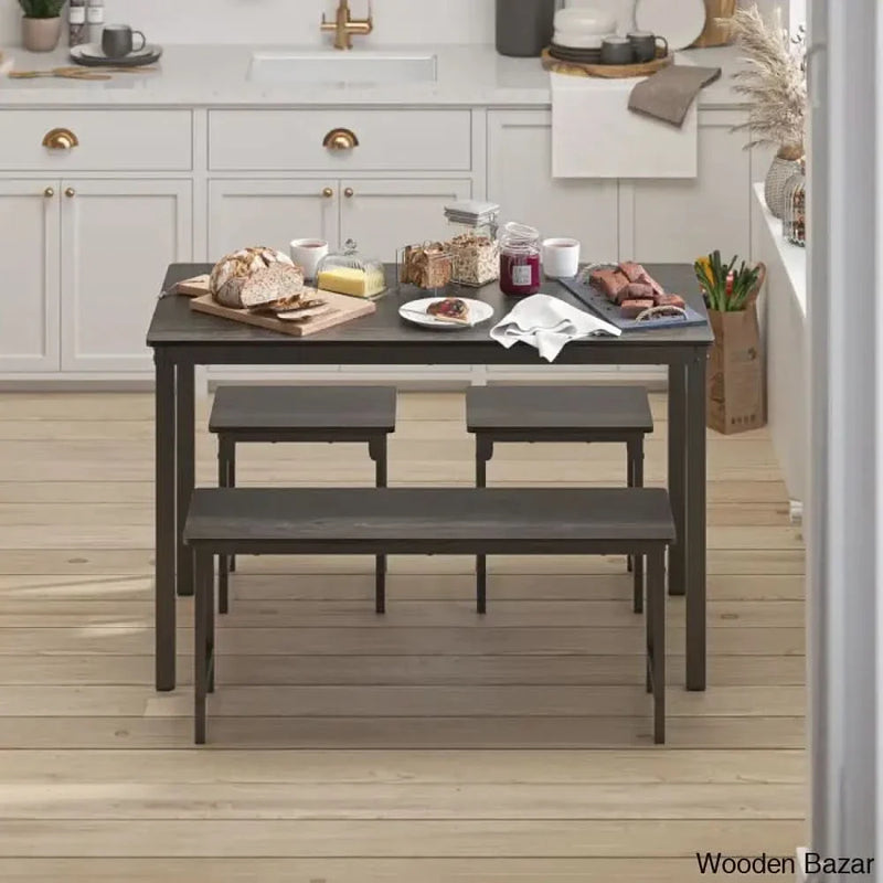 Kelvin 4 Seater Dining Table Set For Modern Homes