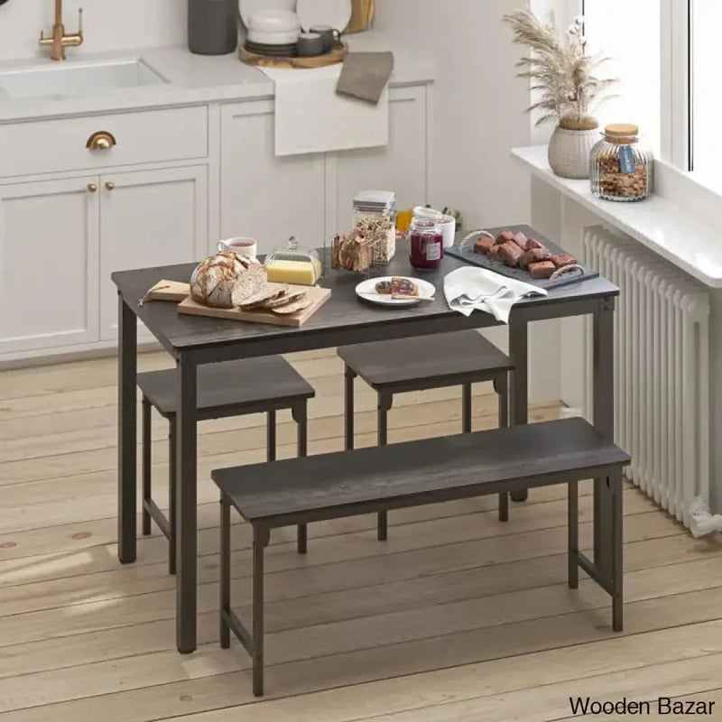 Kelvin 4 Seater Dining Table Set For Modern Homes