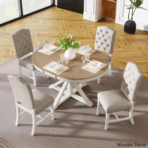 Kelvin Best 4 Seater Extendable Dining Set - Craft Decor Oak Natural Wood