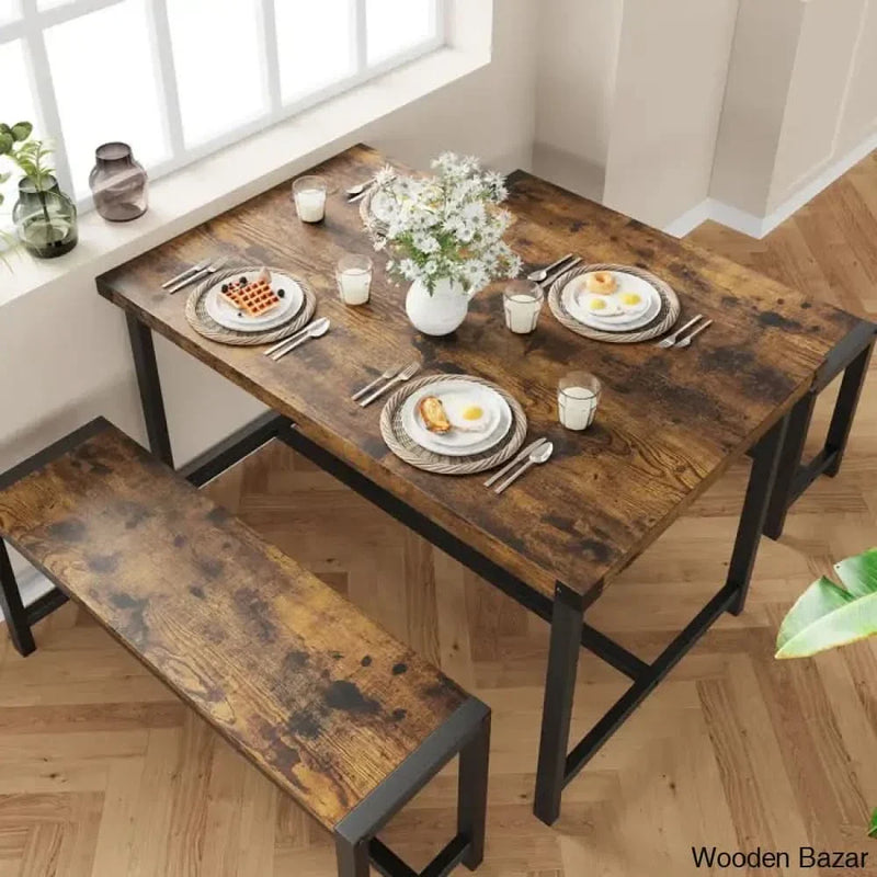 Kenelam Modern 4 Seater Dining table Set - Craft Decor