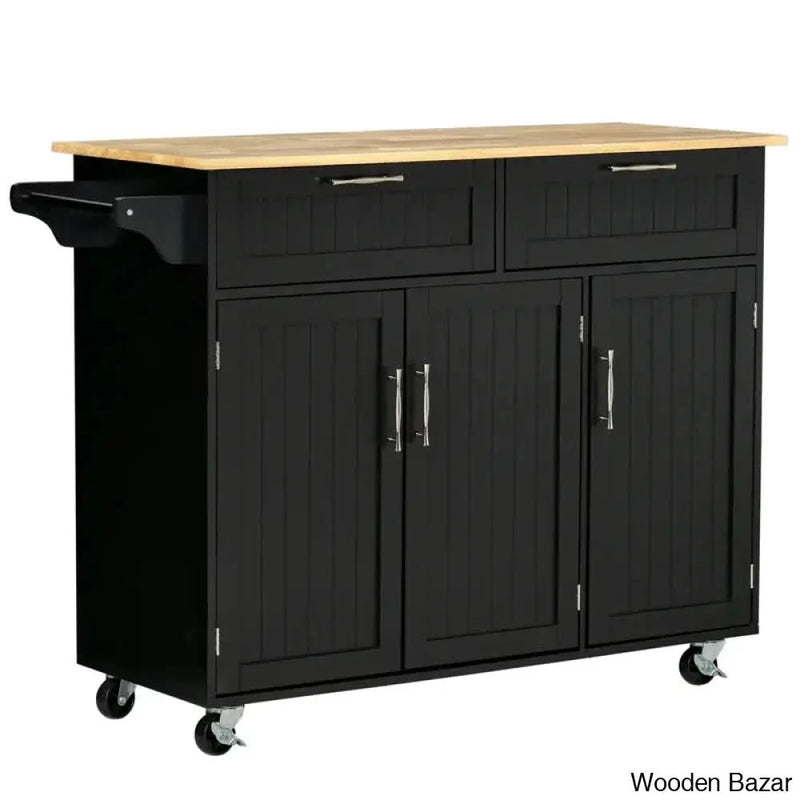 Kohn Wood Kitchen Island Kitchen trolley cart cabinet kitchen island with storage