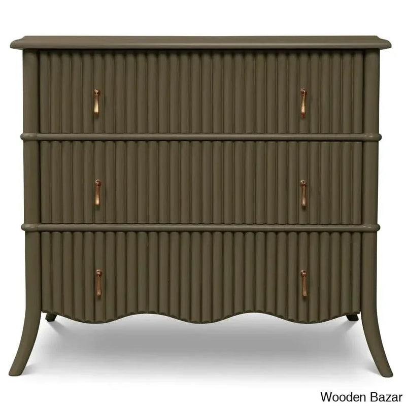 kordell Unique Design Stylish Solid Wood 3 Drawer Chest