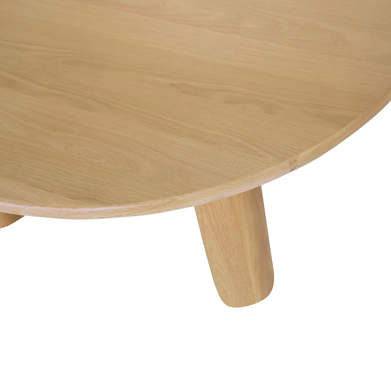 Rinnar Oak Round Coffee Table - Craft Decor