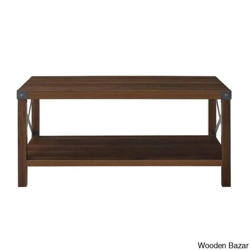 Larendaz Coffee And Center Table Dark Walnut