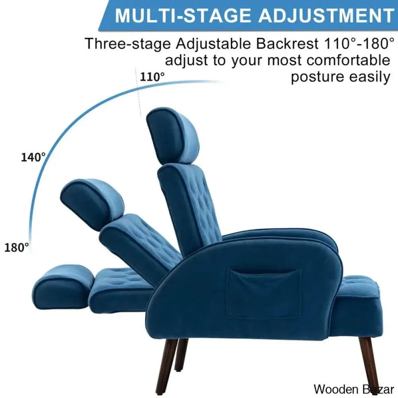 Leontay 26'' Wide Tufted Velvet Lounge Chair and Ottoman