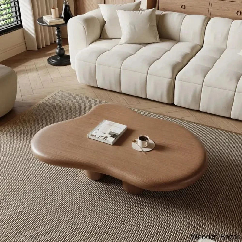 Leshanda Brown Wood Coffee and center Table