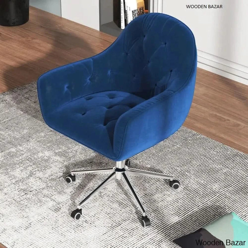 Liwia Velvet Task Chair Craft Decor
