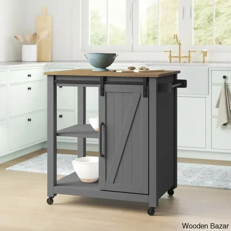 Lowman Wood Kitchen Cart Kitchen trolley cart cabinet kitchen island with storage