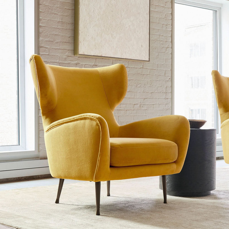 Wixfire Wing Chair in Metal Legs - Craft Decor