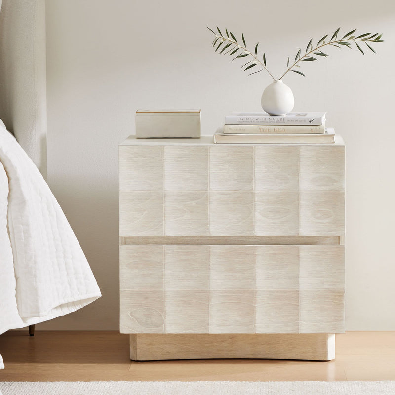 Tiber Carved Nightstand - Craft Decor