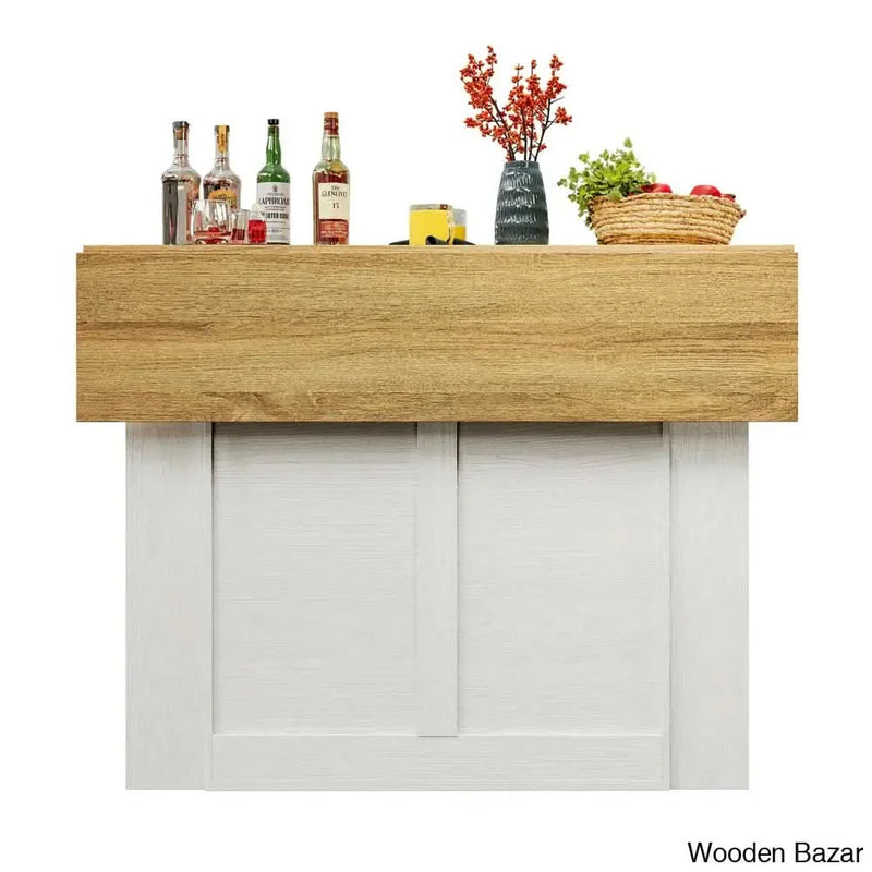 Lujane Wood Kitchen Island Kitchen trolley cart cabinet kitchen island with storage