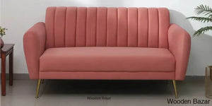Luxurious Camel Yellow Fabric 3-Seater Sofa The Ultimate Trendy Furniture For Stylish Living Spaces