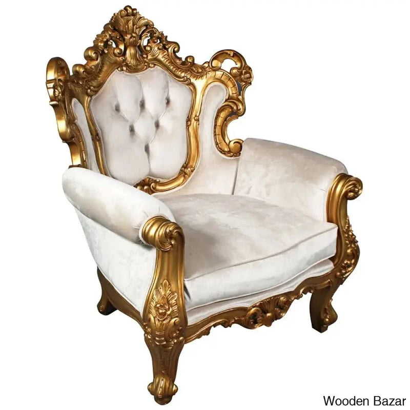 Luxurious High Back 38'' Wide Tufted Velvet Wingback Chair