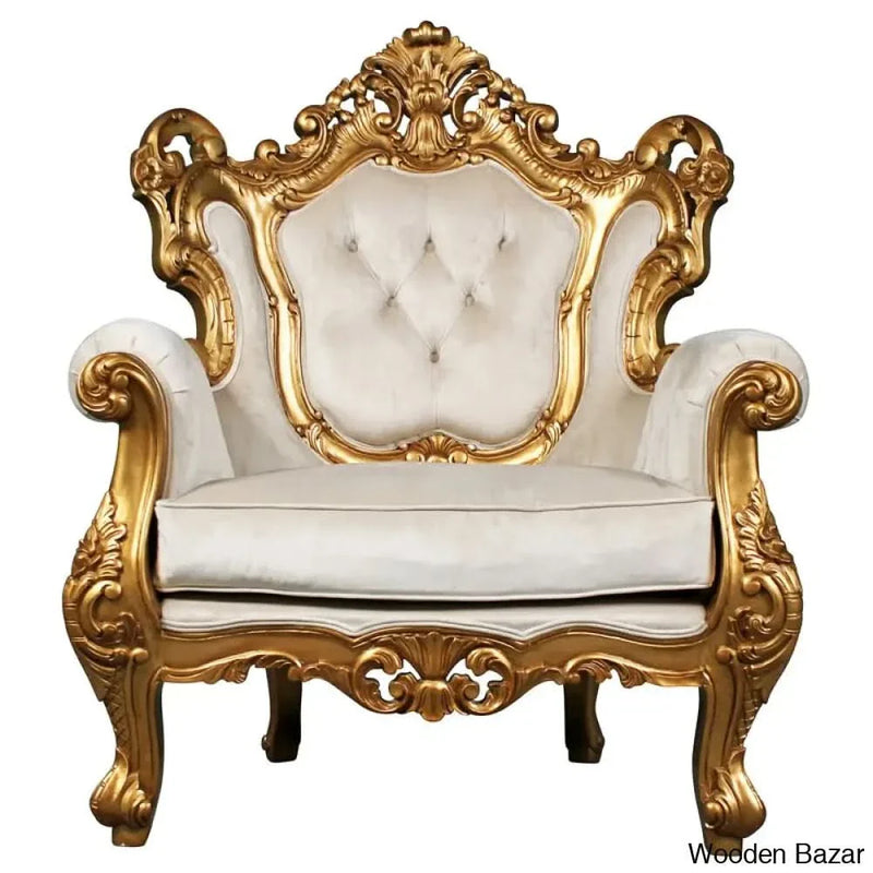 Luxurious High Back 38'' Wide Tufted Velvet Wingback Chair
