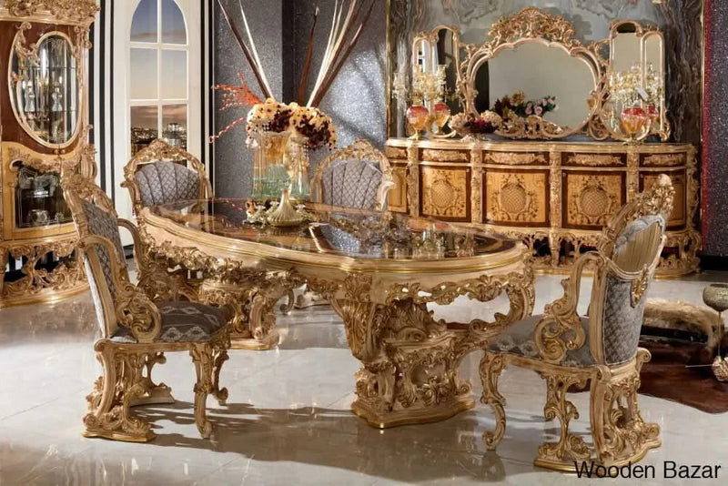 Luxurious Royal Dining Set Furniture Design for Elegant Homes