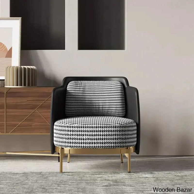 Luxury Modern Design Classic Fabric Leather Gold Steel Armchairs  Leisure Chair Living Room Chairs