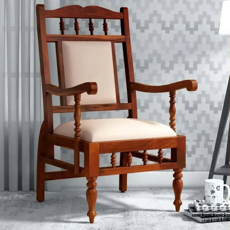 Lynet Wooden Chair Design for Study, Bedroom and Drawing Room - Craft Decor