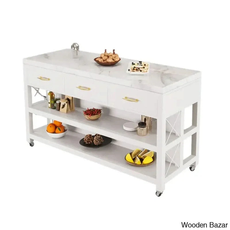 Marble Top Kitchen Island Kitchen trolley cart cabinet kitchen island with storage