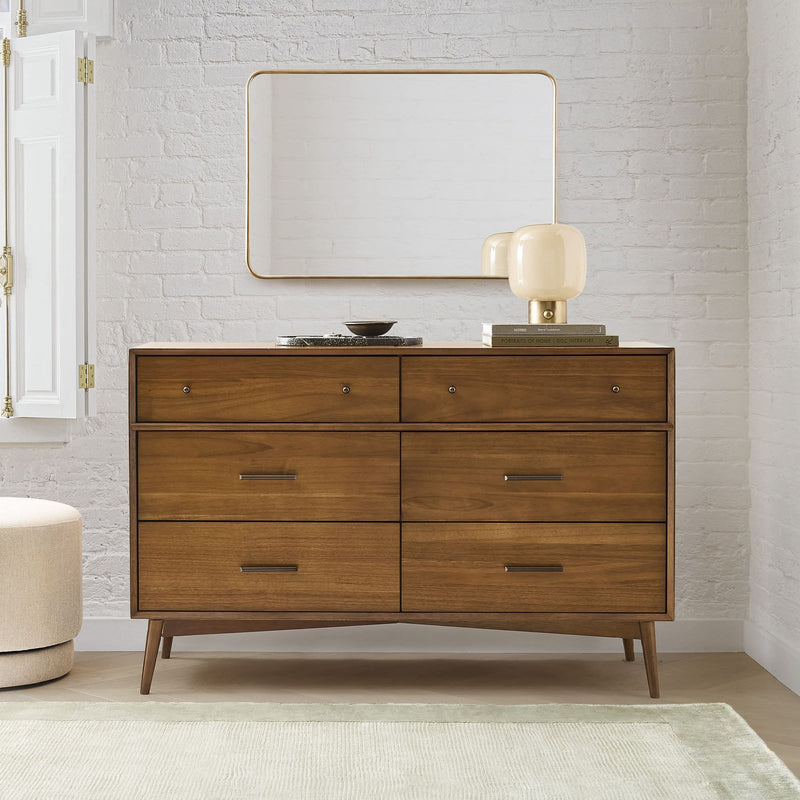 Sherald Mid-Century 6-Drawer Dresser - Craft Decor