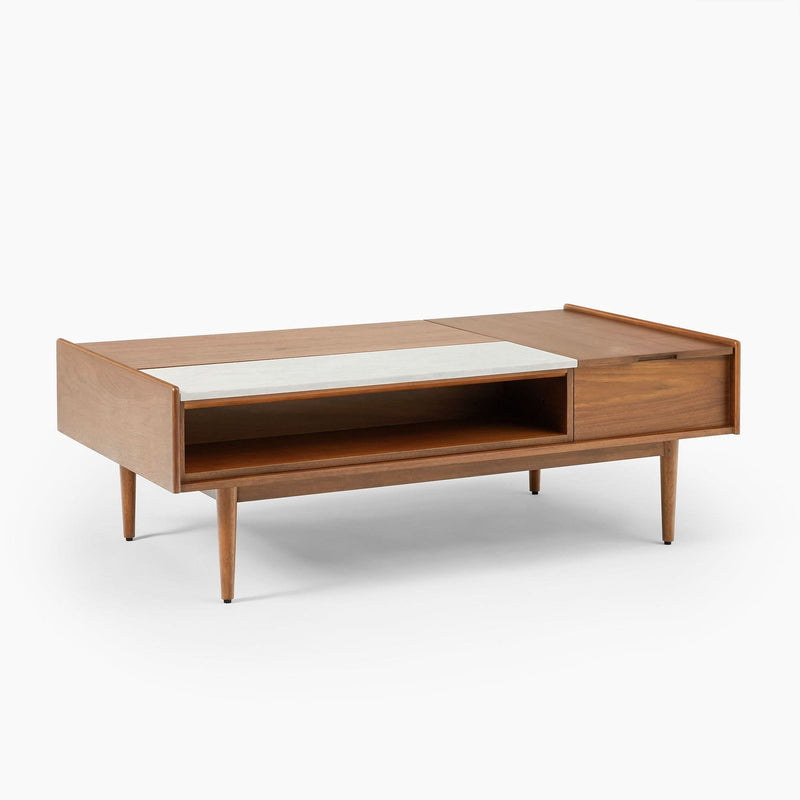Yaaner Mid-Century Double Pop-Up Coffee Table - Craft Decor