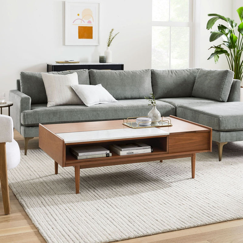 Yaaner Mid-Century Double Pop-Up Coffee Table - Craft Decor