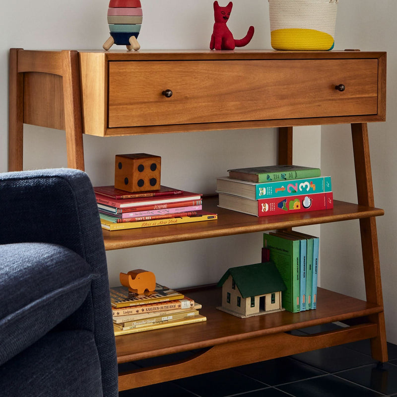 Azik Mid-Century Open Dresser - Craft Decor
