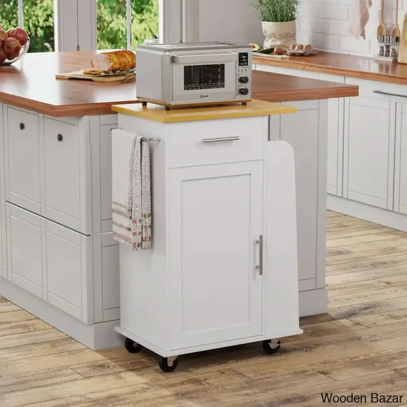 Mindert Wood Kitchen Island Cart Kitchen trolley cart cabinet kitchen island with storage