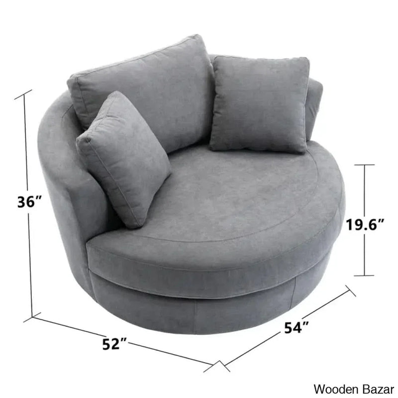 Minorca 52.76'' Wide Barrel Chair