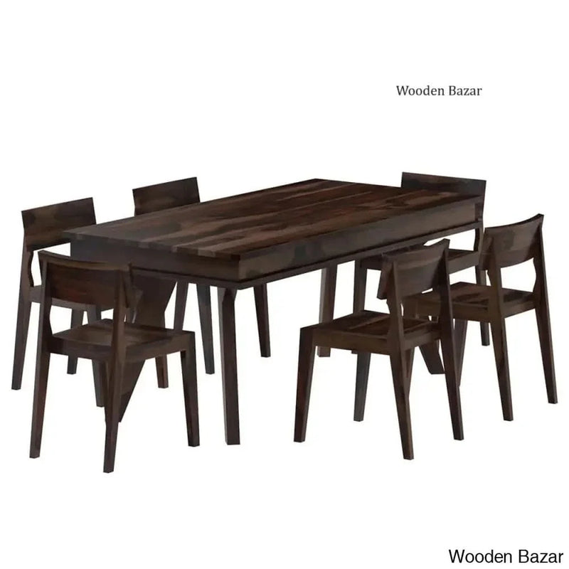 Modern Rectangular Dining Table with 6 Seats - Craft Decor
