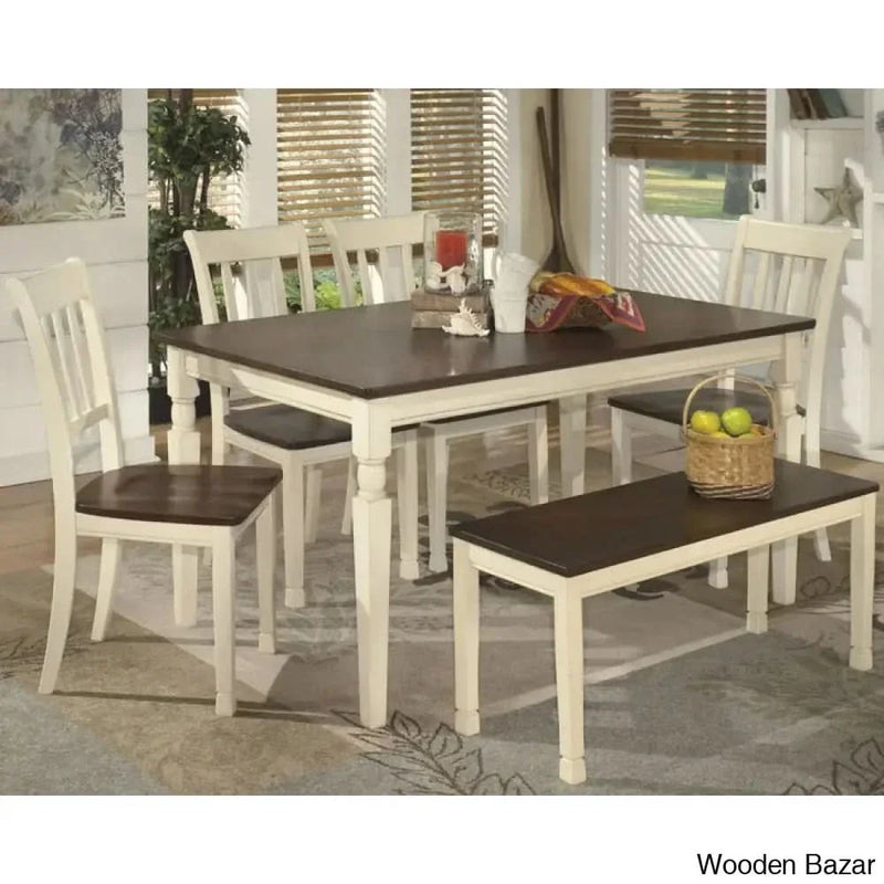 Monter Luxury 5 Seater Dining Table set - Craft Decor