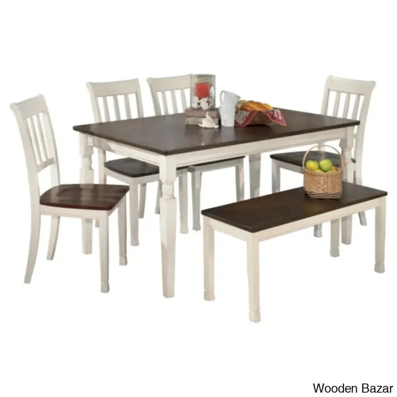Monter Luxury 5 Seater Dining Table set - Craft Decor