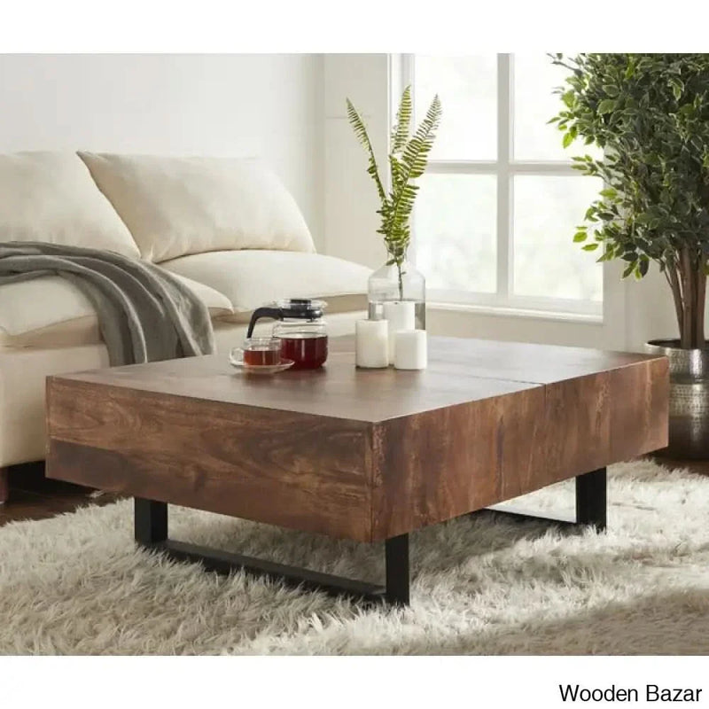 Mullins Extendable Sled Coffee Table with Storage - Craft Decor